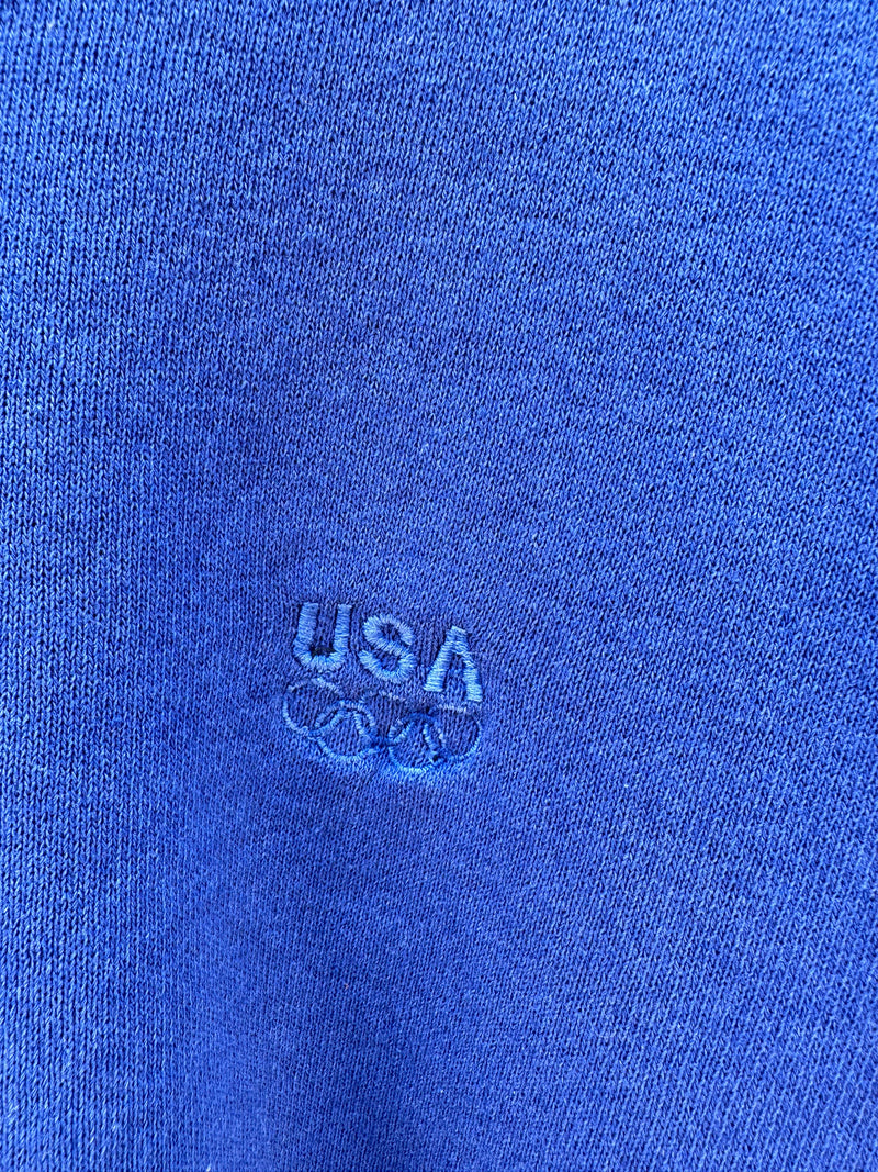 1988 Blue Olympics Henley Sweatshirt
