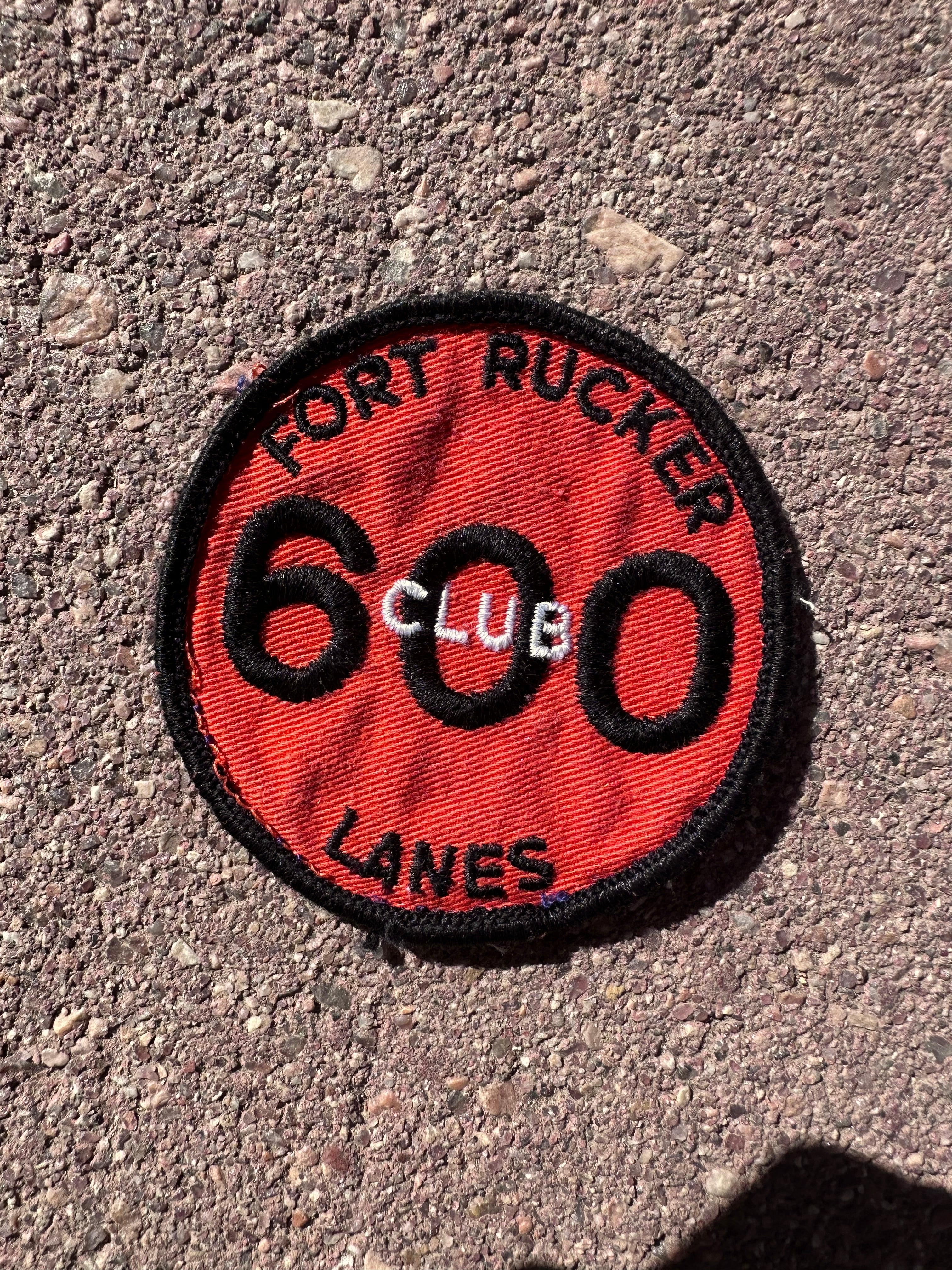 Vintage Fort Rucker Lanes 600 Club Patch – DESERT MOSS VINTAGE