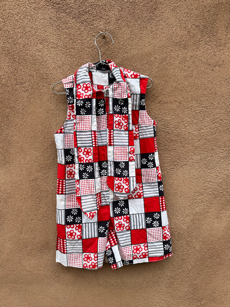 Patchwork Print 1960's Romper