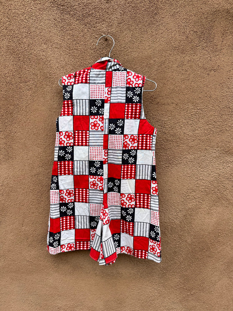 Patchwork Print 1960's Romper
