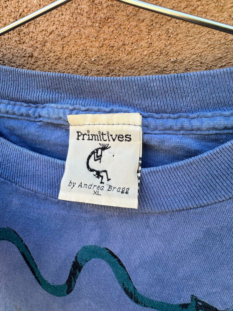 Primitives 90's Periwinkle Snake Dancer T-shirt