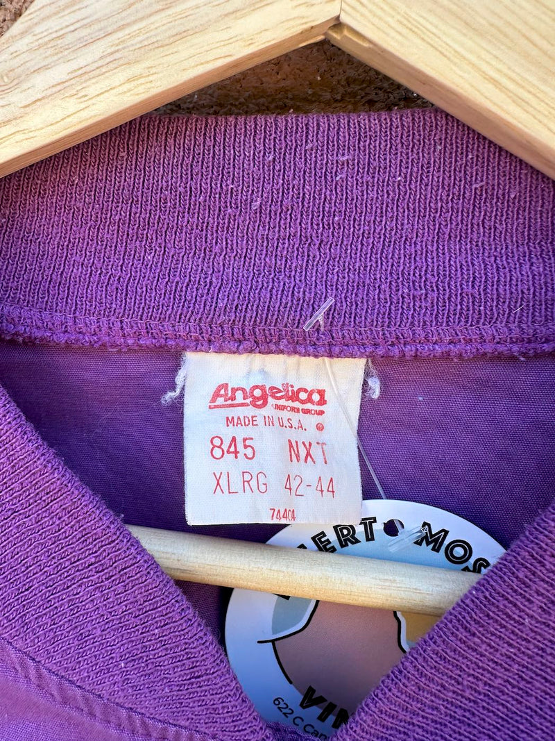 Violet Embroidered Snap Jacket