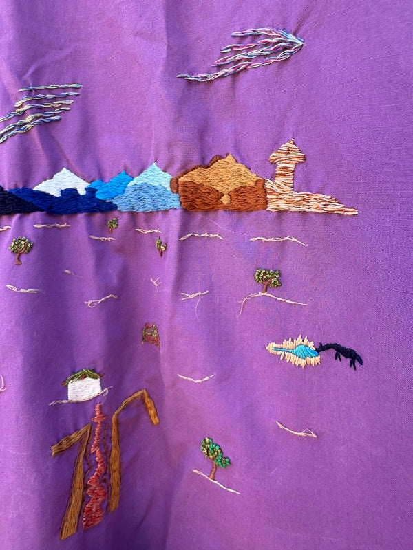 Violet Embroidered Snap Jacket