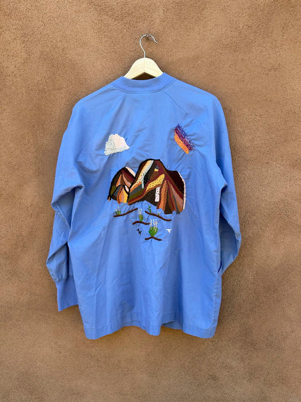 Embroidered Mountains Snap Jacket
