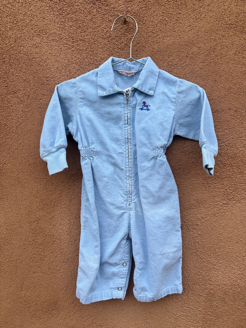 1960's Health-Tex Blue Corduroy Jumpsuit/Onesie