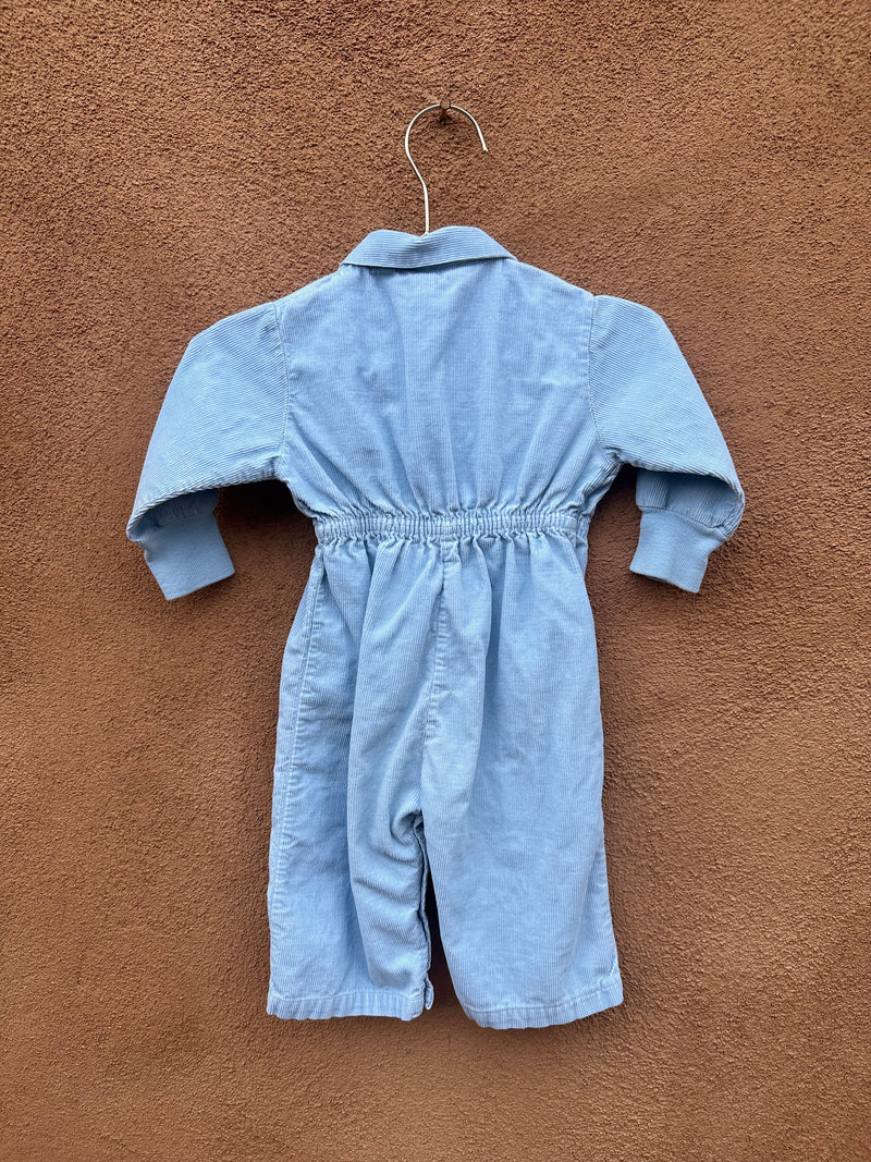 1960's Health-Tex Blue Corduroy Jumpsuit/Onesie
