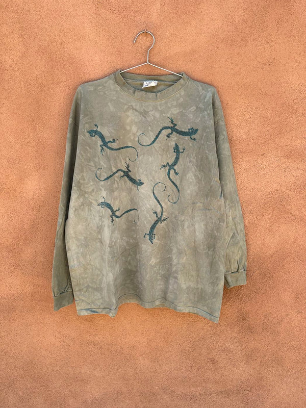 Long Sleeve Green Lizard 90's T-shirt