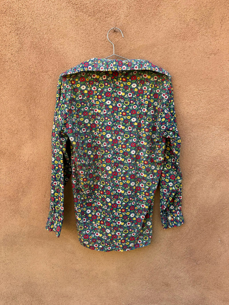 1960's David Winter Floral Hippie Blouse