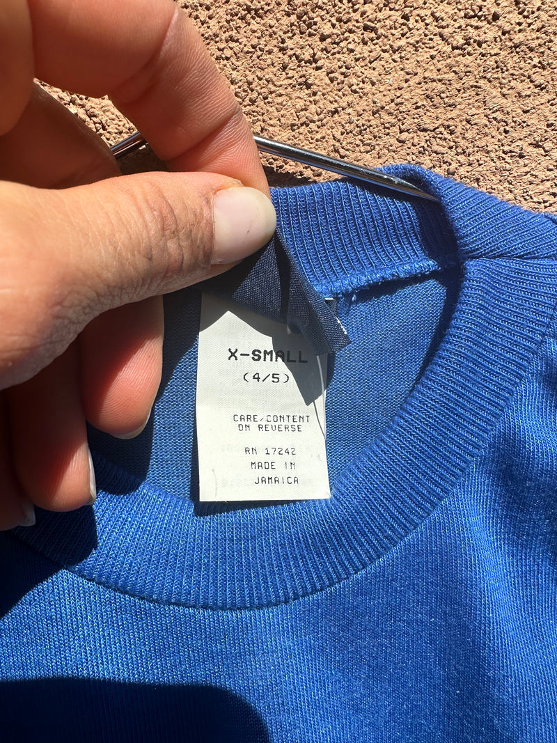 Kid's 80's Volleyball Tee (Blue)
