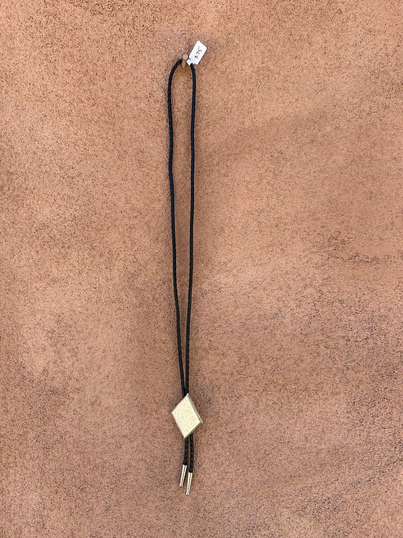 Diamond Bolo Tie with Filagree