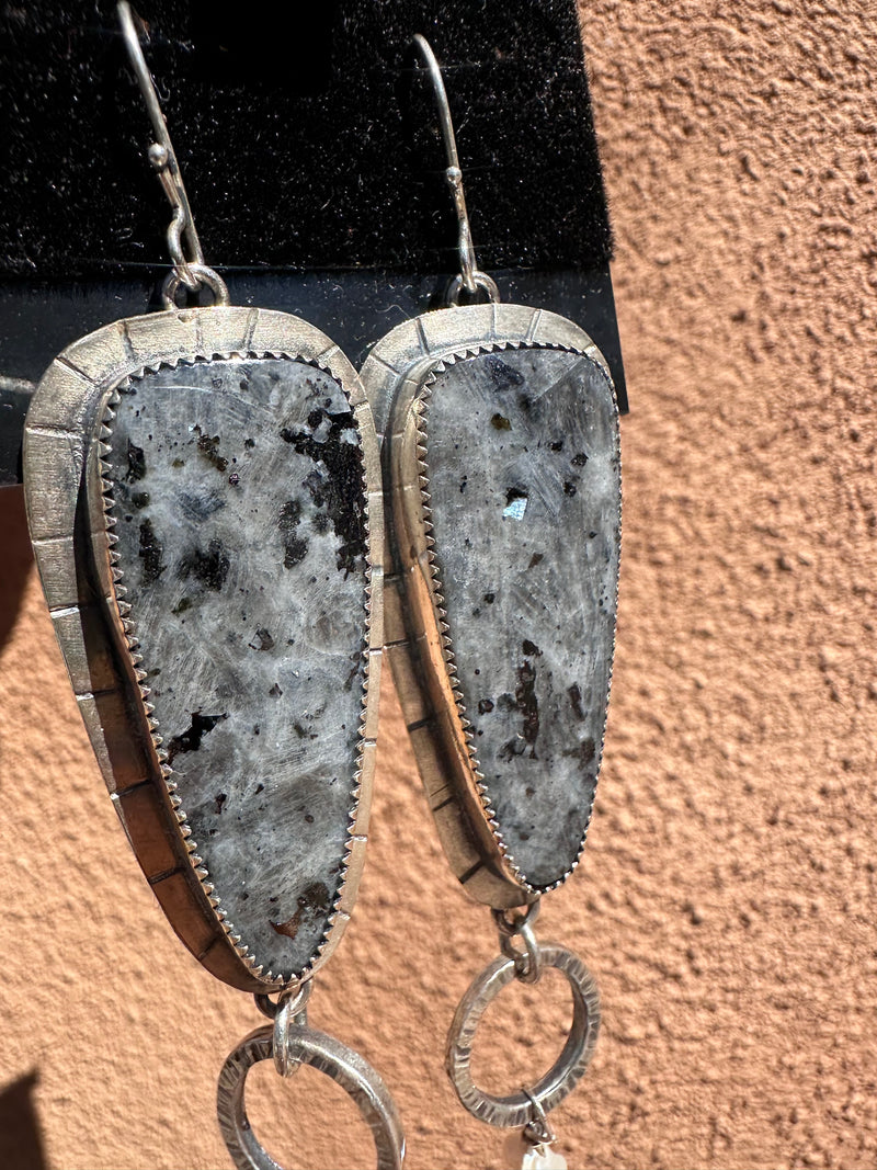 Michele Grady Black Labradorite Sterling Silver Earrings