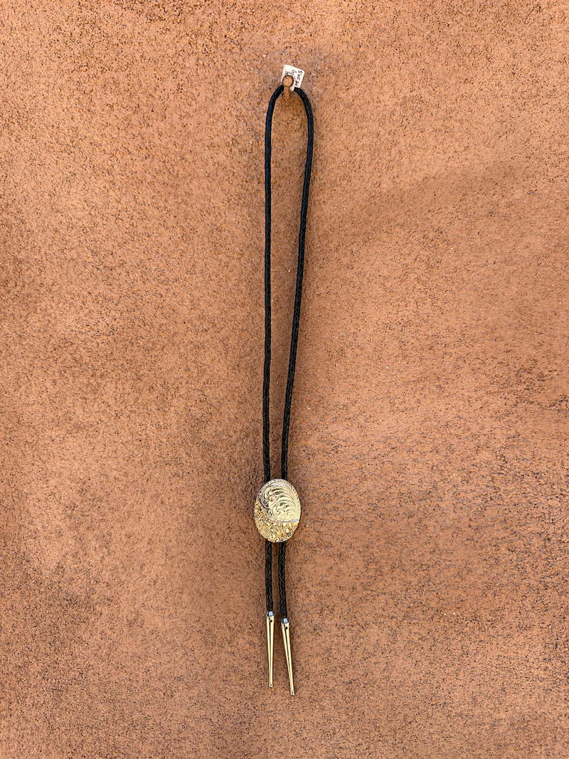Silver and Gold Bolo Tie