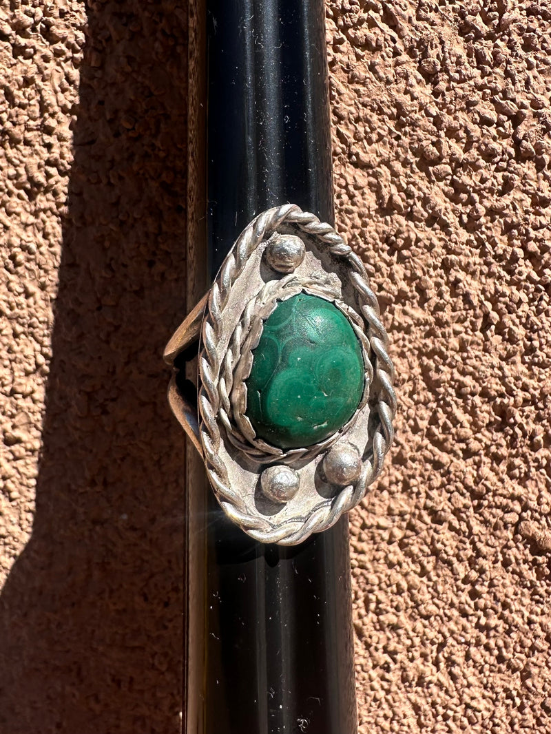 Malachite and Sterling Silver Ring