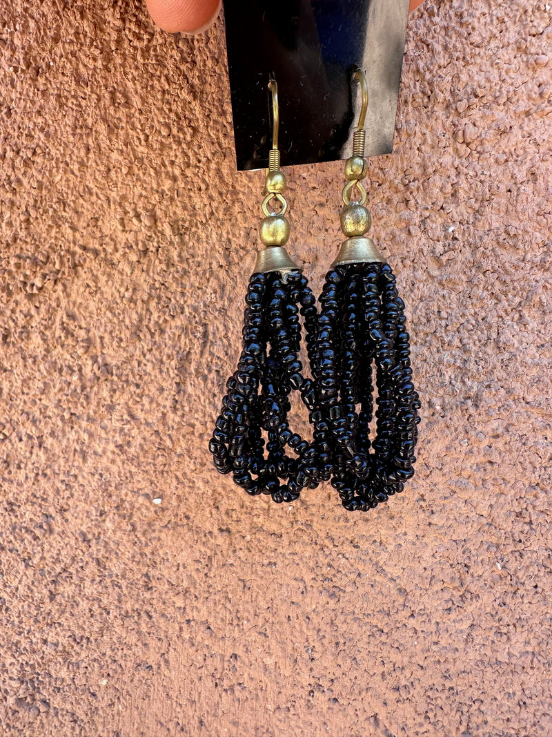 Beaded Hoops Earrings