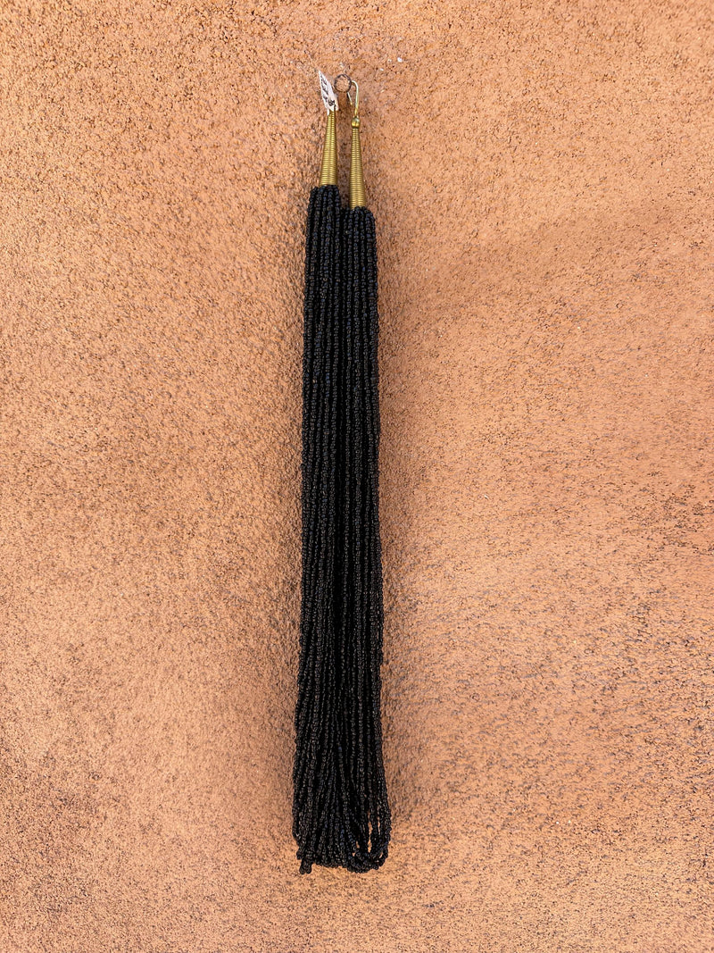 Black Beaded Layer Necklace
