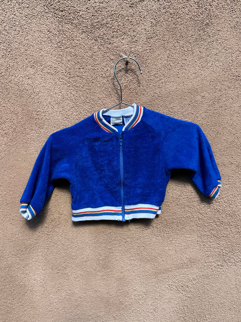 Terry Cloth 70's Baby Jacket Sweatshirt