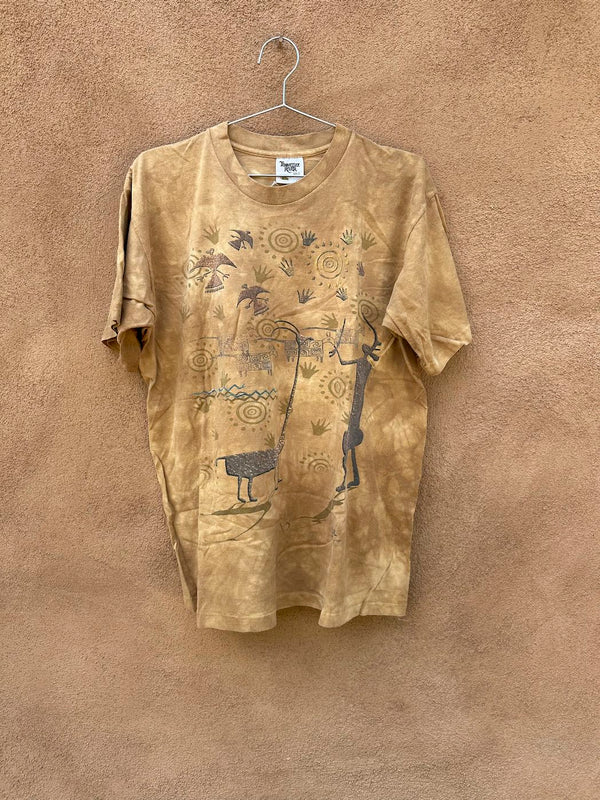 1997 Sand Colored Cave Painting T-shirt, Tennessee River