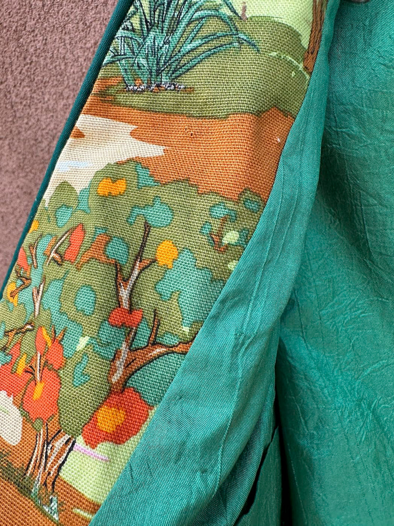 1960's Desert Scene Handmade Vest with Satin Lining