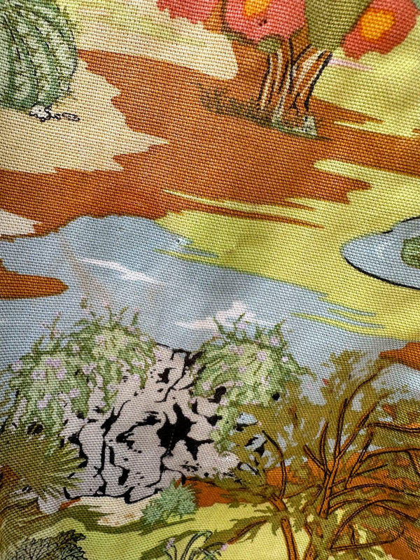1960's Desert Scene Handmade Vest with Satin Lining