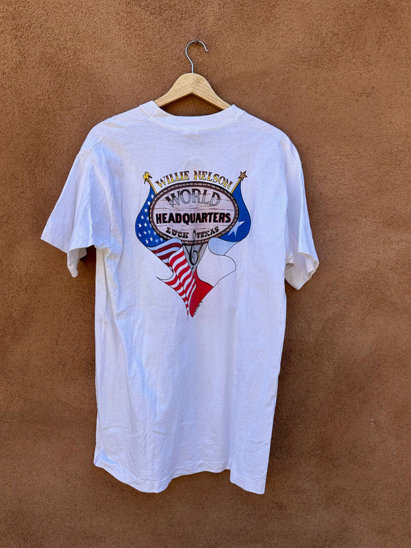 Willie Nelson 1996 World HQ Luck, Texas T-shirt
