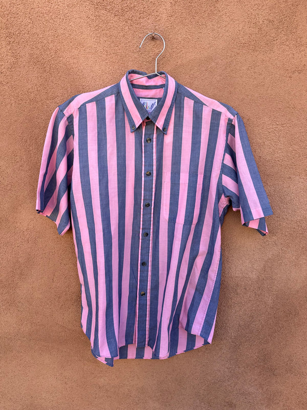 Pink/Gray Stripe Shirt by Apparel Workshop