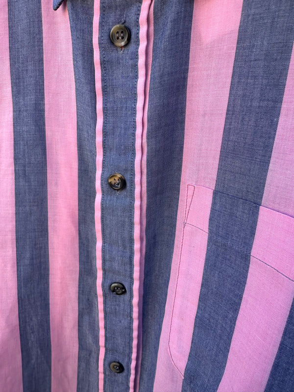 Pink/Gray Stripe Shirt by Apparel Workshop