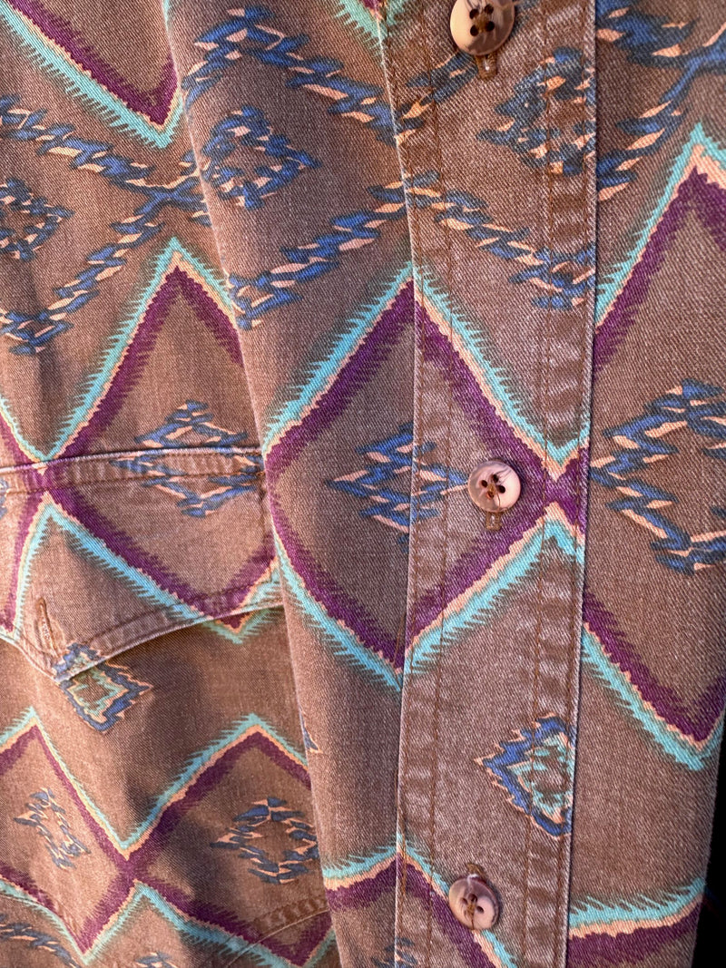 All Over Print Larry Mahan Rodeo Shirt - XL