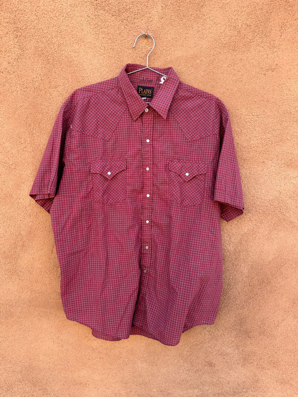 Plains Western Wear Maroon Cowboy Shirt