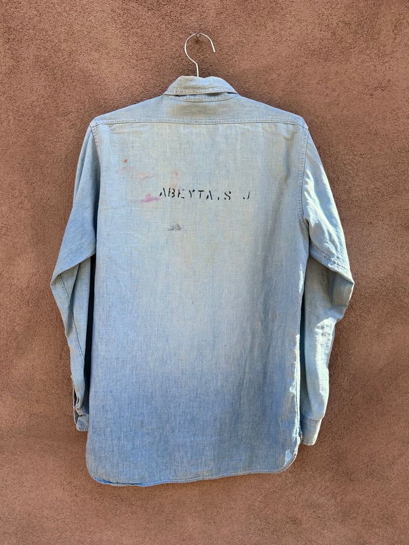 WWII Chambray Sailor Tin Can Shirt - Abeyta