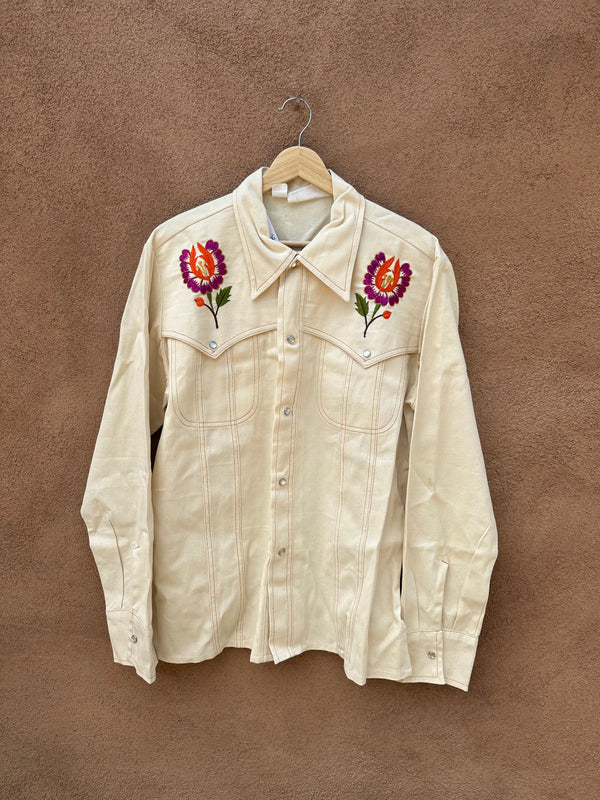 1960's Mary Vi Bordados Cotton Sanforized Shirt