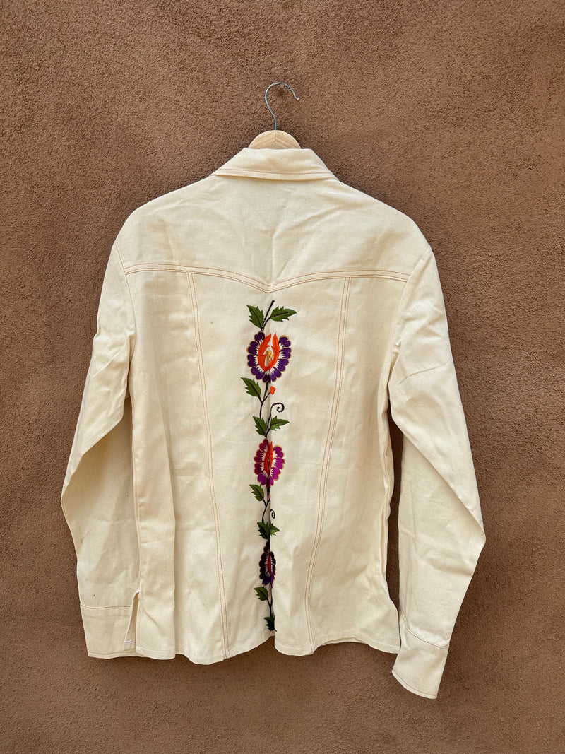 1960's Mary Vi Bordados Cotton Sanforized Shirt