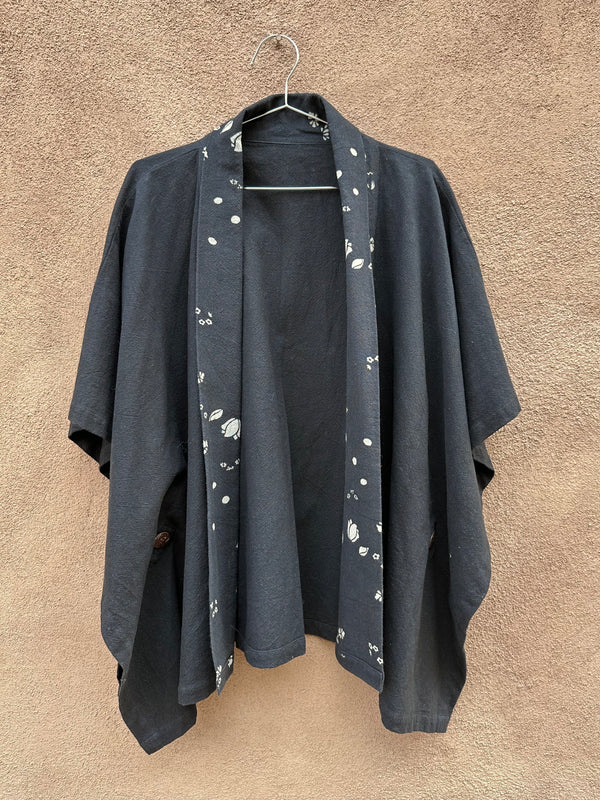 Black Floral Haori