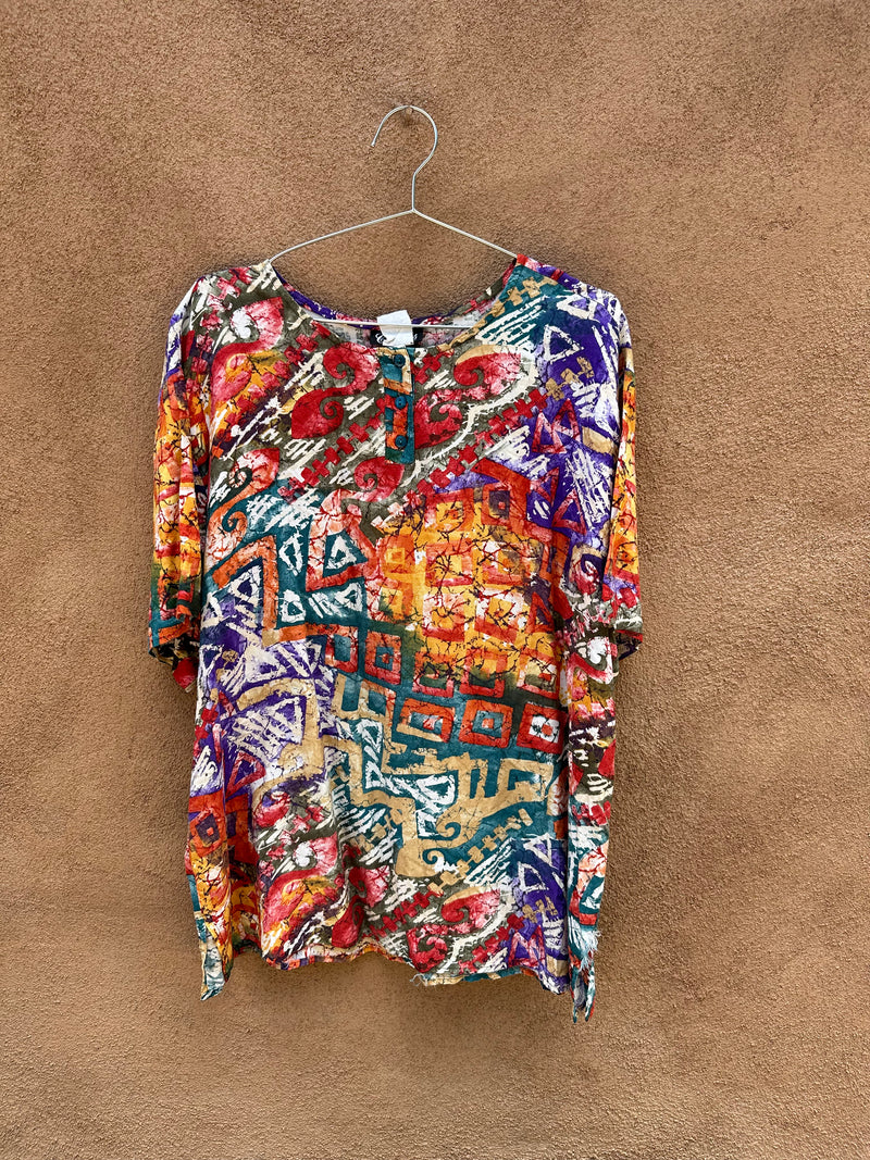 Colorful Batik top by Caliche