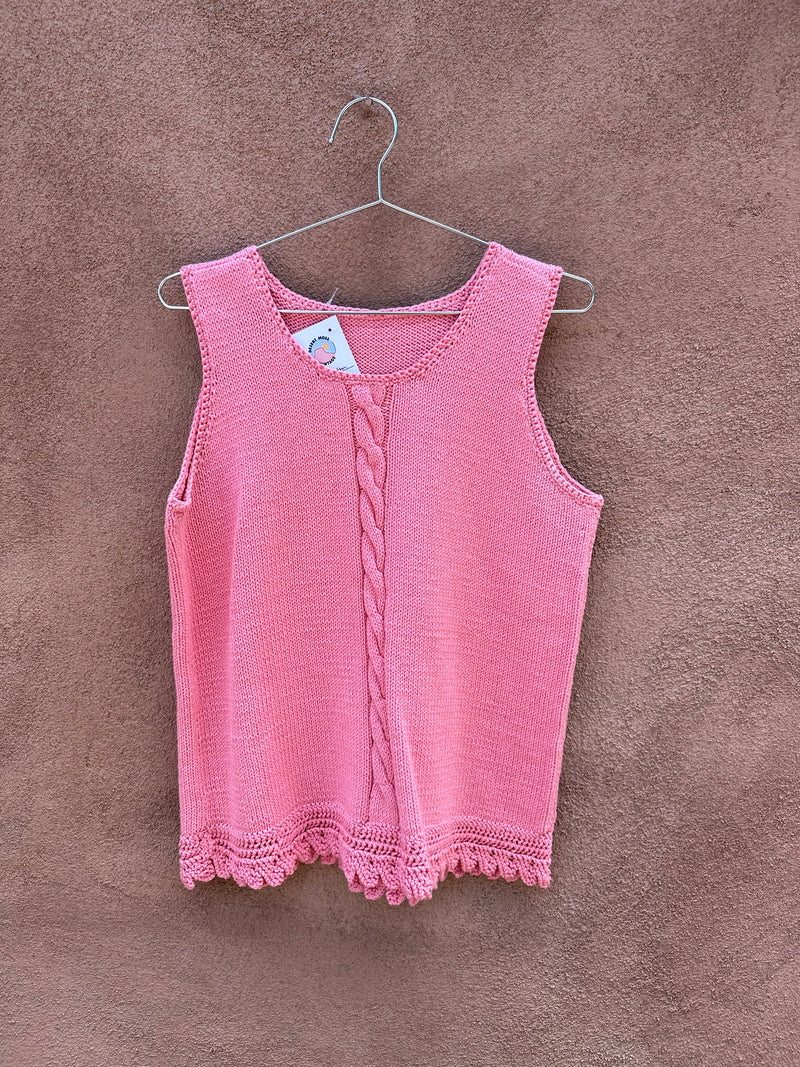 Pink Cotton Sweater Vest
