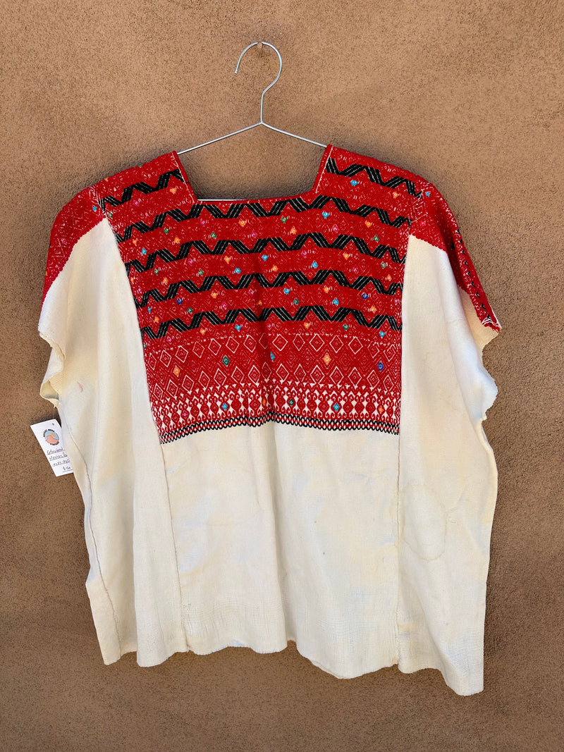 Embroidered Mexican Huipil