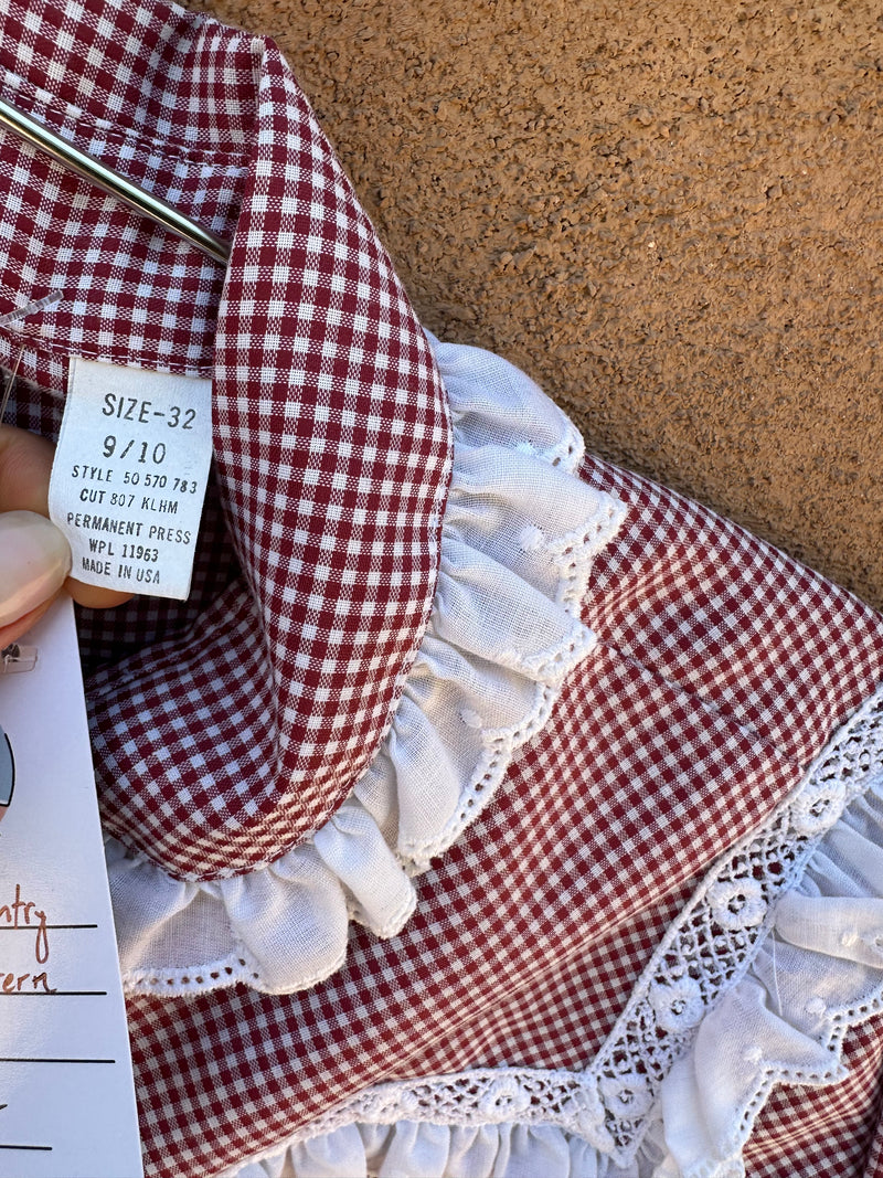 Gingham Country Chic Western Blouse