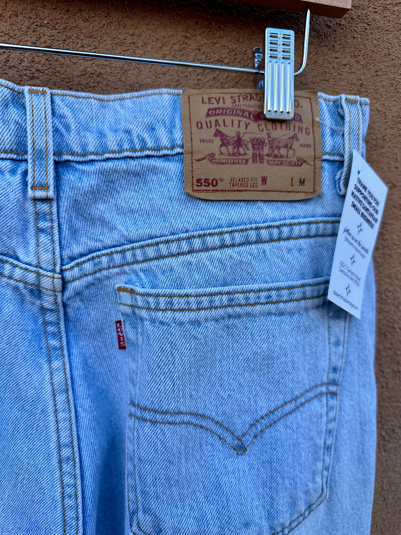 Levi's 550 Size 14 Light Wash Jeans, w: 32/33