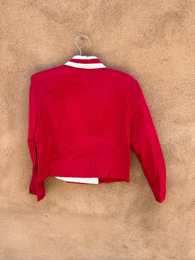 Red and White City Fox Top