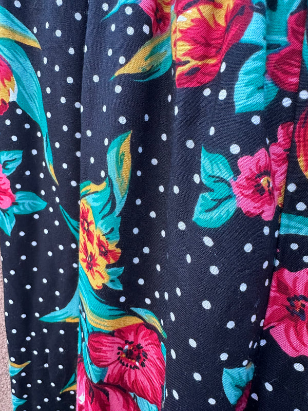 Floral and Black Polka Dot Pants by Sag Harbor