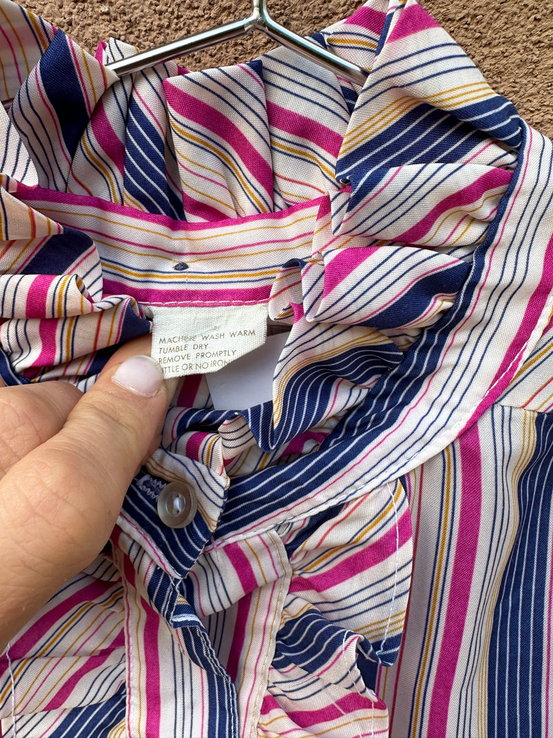 Candy Stripe Ruffle Blouse