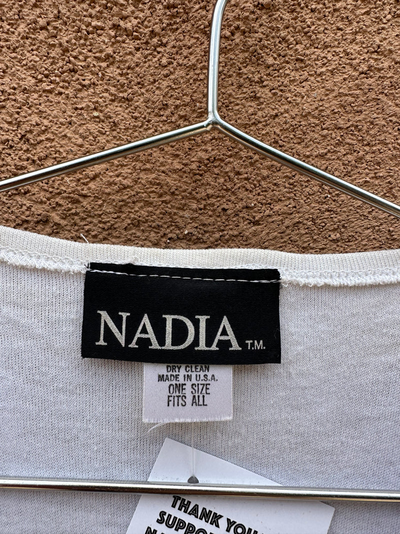Long Sleeve Nadia Top with Southwest Fringe V-Neck