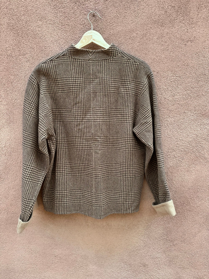 Reversible L.L. Bean Houndstooth Wool Blend Jacket Small