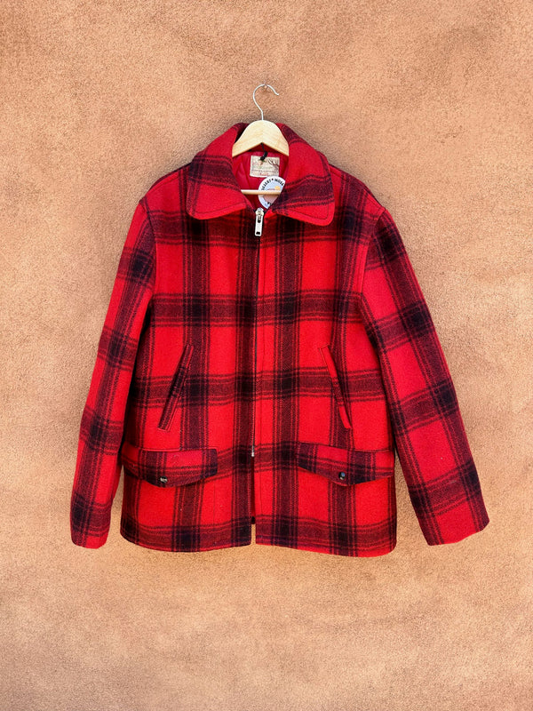 Pennys Wool Buffalo Plaid 1960's Hunting Jacket - as is