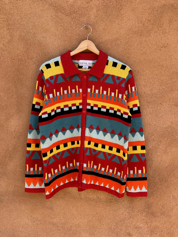 Bedford Fair Colorful 90's Cardigan
