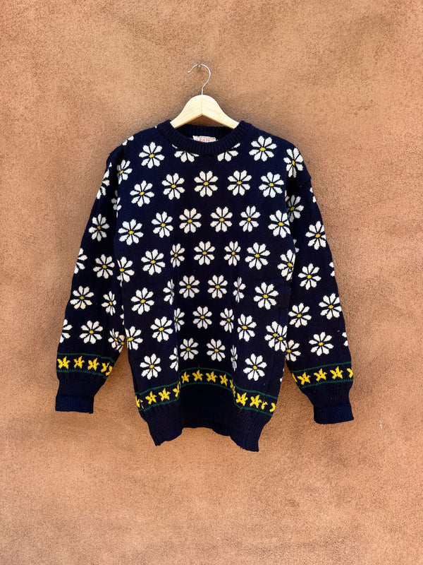 1960's Keats Wool Flower Sweater