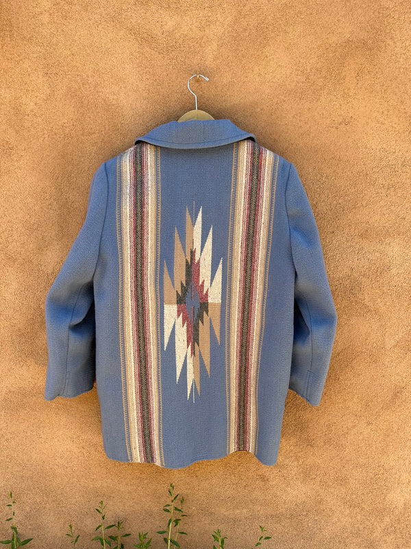 Blue Chimayo Handwoven Wool Jacket