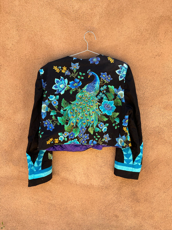 Beautiful Peacock Textile Jacket