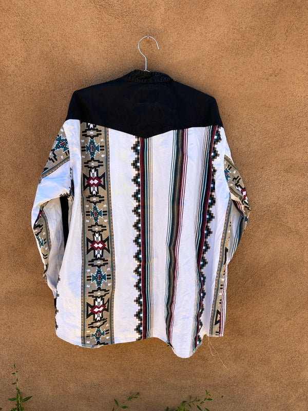 Frontier Series Southwestern Style Shirt with Standing Collar - As is