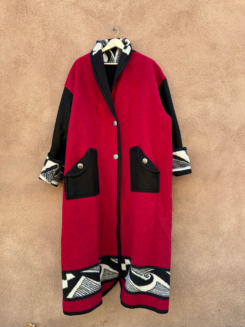 Pacific North West Print Pendleton Wool Coat - Reversible