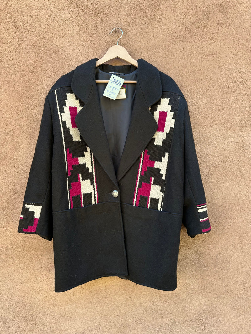 Pioneer Wear Wool Blazer with Chimayo Rug Detail